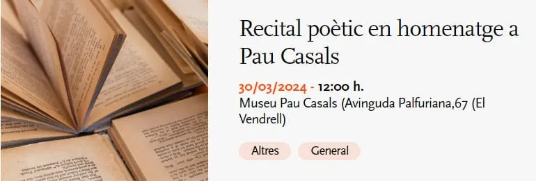 Recital poètic Pau Casals